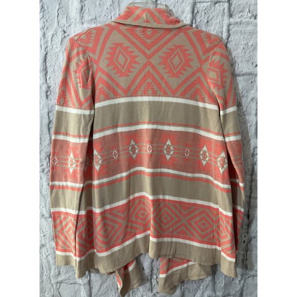By Design Cardigan Sweater Open Front Small Aztec Pattern - Picture 4 of 5